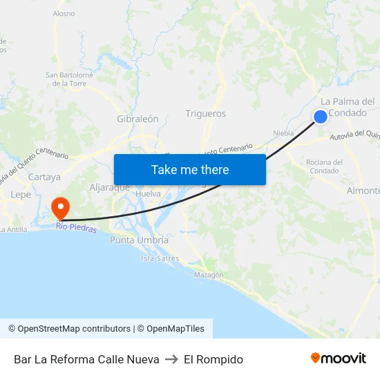 Bar La Reforma Calle Nueva to El Rompido map