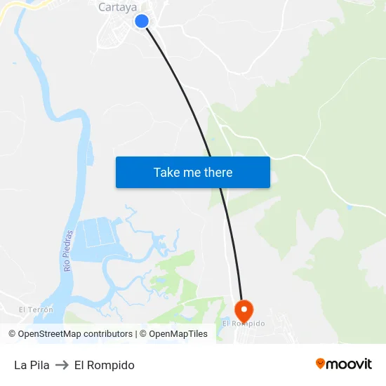 La Pila to El Rompido map