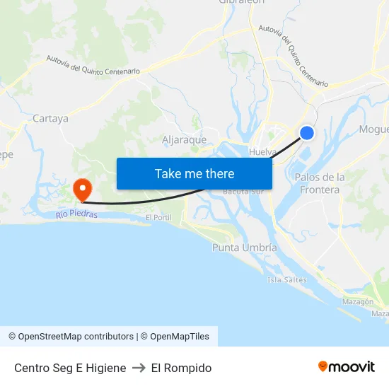 Centro Seg E Higiene to El Rompido map