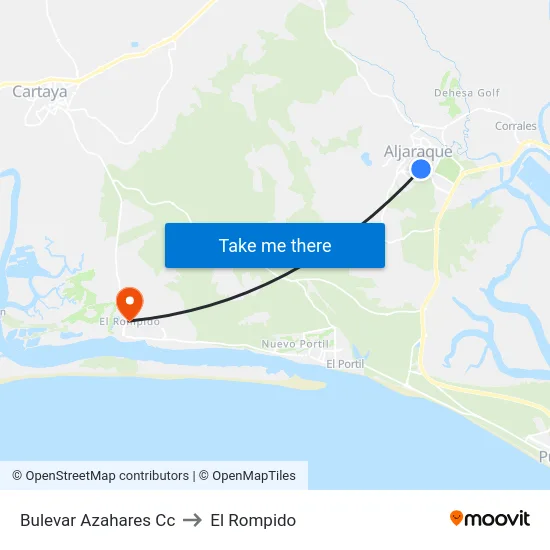 Bulevar Azahares Cc to El Rompido map