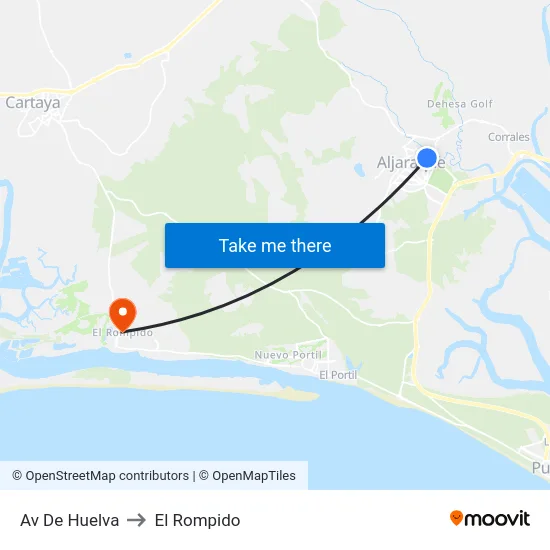 Av De Huelva to El Rompido map