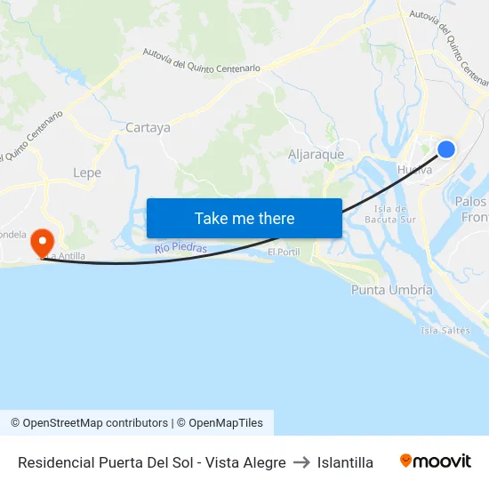 Residencial Puerta Del Sol - Vista Alegre to Islantilla map