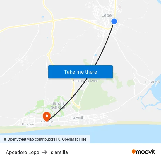 Apeadero Lepe to Islantilla map