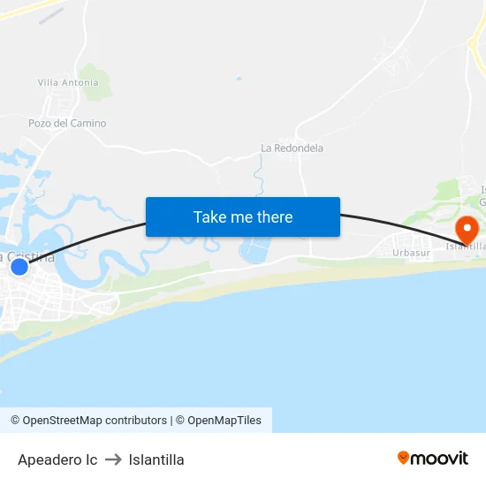 Apeadero Ic to Islantilla map
