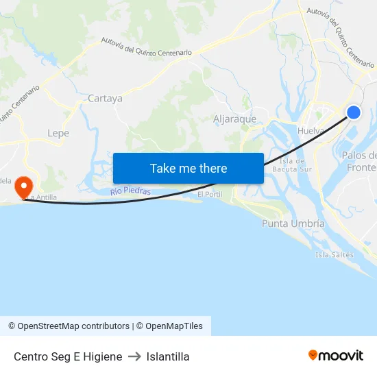 Centro Seg E Higiene to Islantilla map
