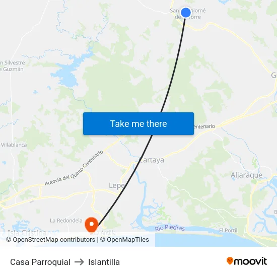 Casa Parroquial to Islantilla map