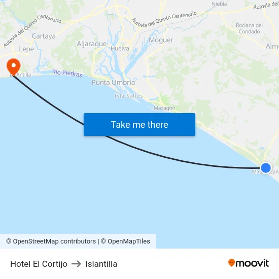 Hotel El Cortijo to Islantilla map