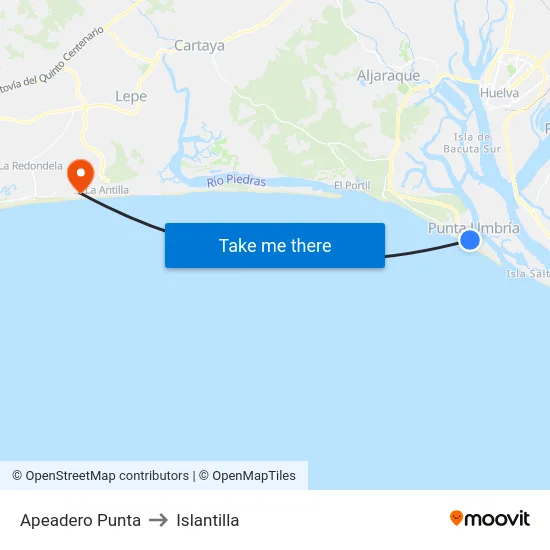 Apeadero Punta to Islantilla map