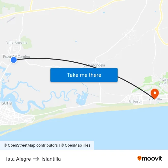 Ista Alegre to Islantilla map