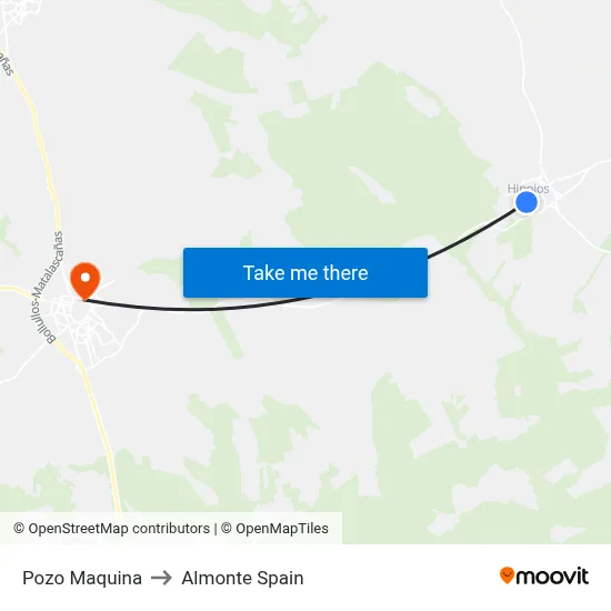 Pozo Maquina to Almonte Spain map