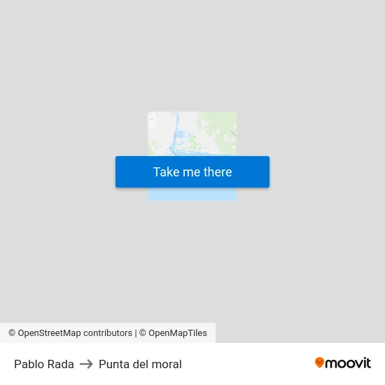 Pablo Rada to Punta del moral map