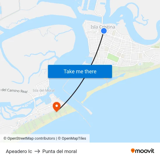 Apeadero Ic to Punta del moral map