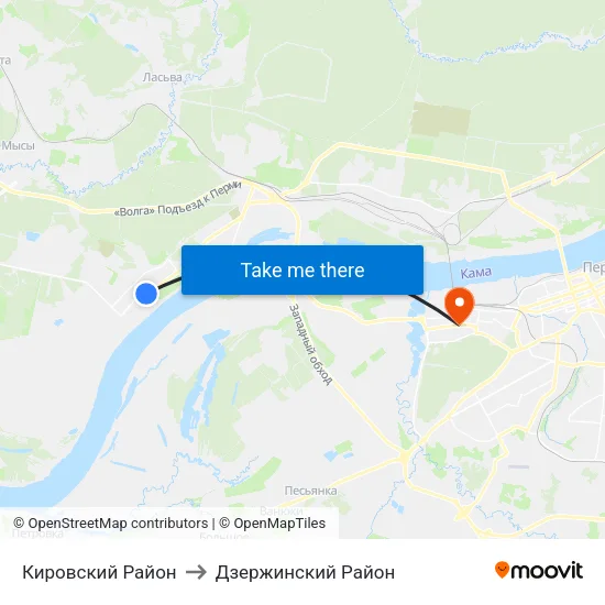 Кировский Район to Дзержинский Район map