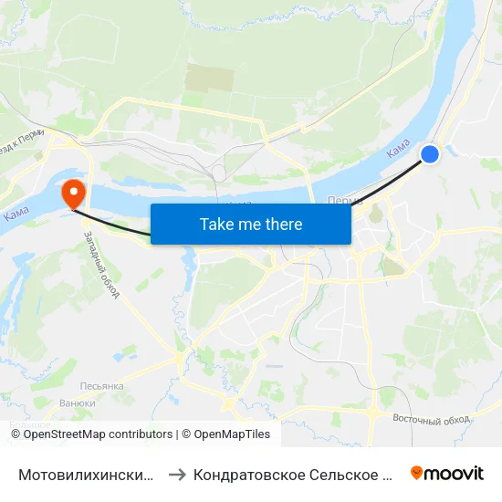 Мотовилихинский Район to Кондратовское Сельское Поселение map