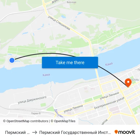 Пермский Э М Завод to Пермский Государственный Институт Искусства И Культуры map