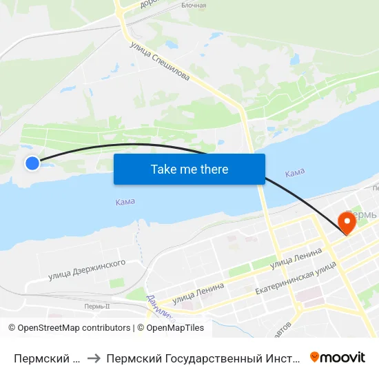 Пермский Э М Завод to Пермский Государственный Институт Искусства И Культуры map
