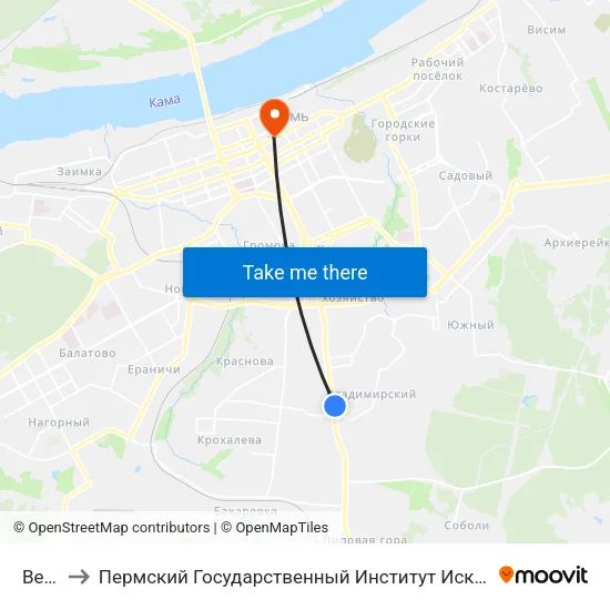 Велта to Пермский Государственный Институт Искусства И Культуры map