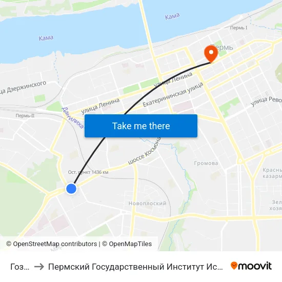 Гознак to Пермский Государственный Институт Искусства И Культуры map