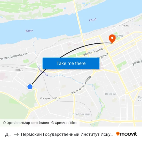 Дкж to Пермский Государственный Институт Искусства И Культуры map