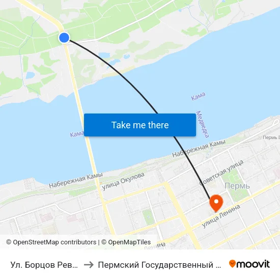 Ул. Борцов Революции (Спешил.) to Пермский Государственный Институт Искусства И Культуры map