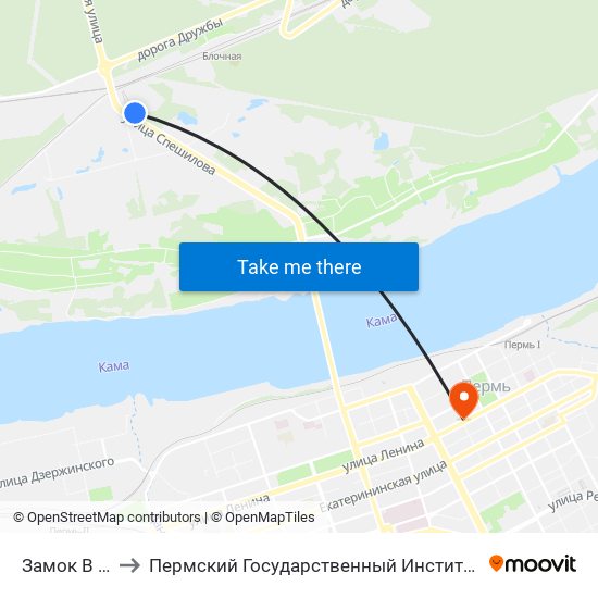 Замок В Долине to Пермский Государственный Институт Искусства И Культуры map