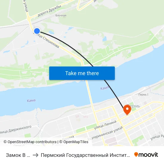 Замок В Долине to Пермский Государственный Институт Искусства И Культуры map