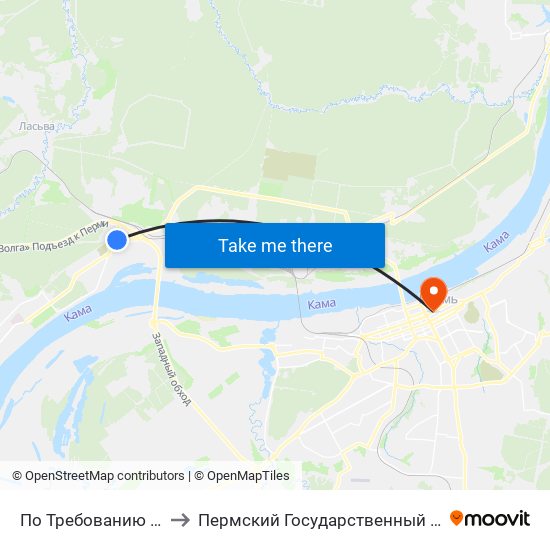 По Требованию (Ул.Светлогорская) to Пермский Государственный Институт Искусства И Культуры map