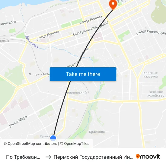 По Требованию (Школа №3) to Пермский Государственный Институт Искусства И Культуры map