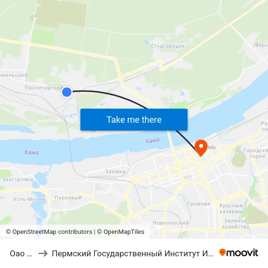 Оао Пзсп to Пермский Государственный Институт Искусства И Культуры map