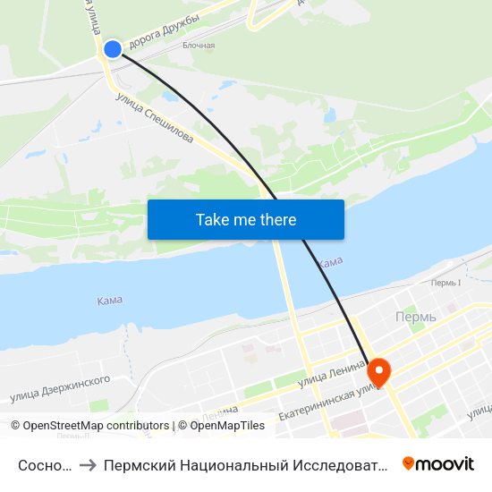 Сосновый Бор to Пермский Национальный Исследовательский Политехнический Университет map