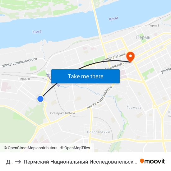 Дкж to Пермский Национальный Исследовательский Политехнический Университет map