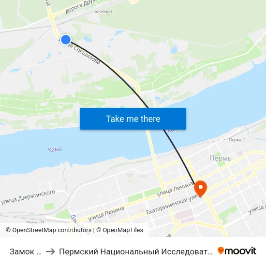 Замок В Долине to Пермский Национальный Исследовательский Политехнический Университет map