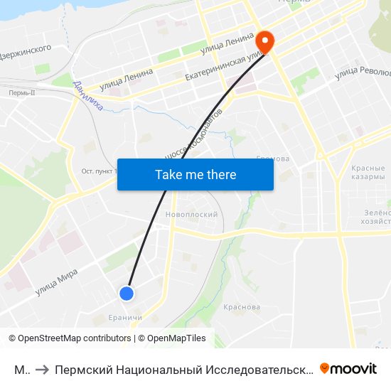 Мжк to Пермский Национальный Исследовательский Политехнический Университет map