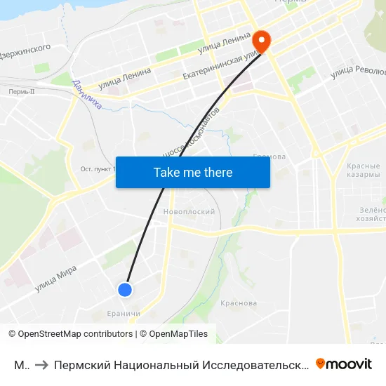Мжк to Пермский Национальный Исследовательский Политехнический Университет map