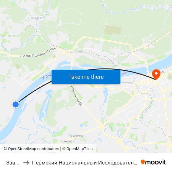 Завод Жби to Пермский Национальный Исследовательский Политехнический Университет map