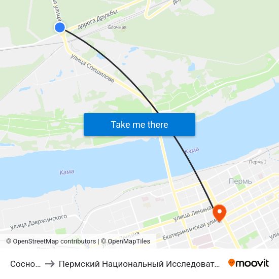 Сосновый Бор to Пермский Национальный Исследовательский Политехнический Университет map