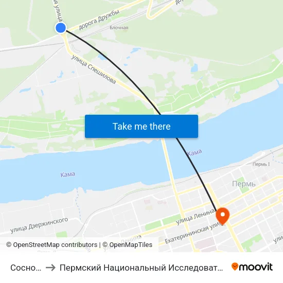 Сосновый Бор to Пермский Национальный Исследовательский Политехнический Университет map