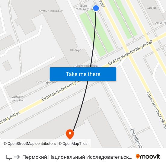 Цум to Пермский Национальный Исследовательский Политехнический Университет map