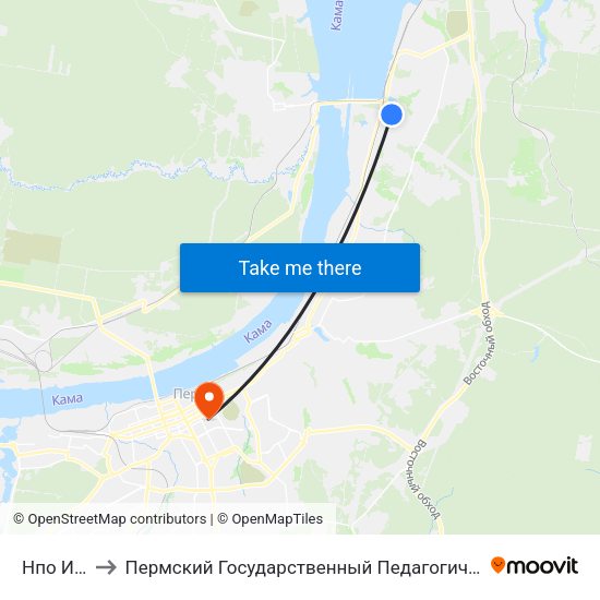 Нпо Искра to Пермский Государственный Педагогический Университет map