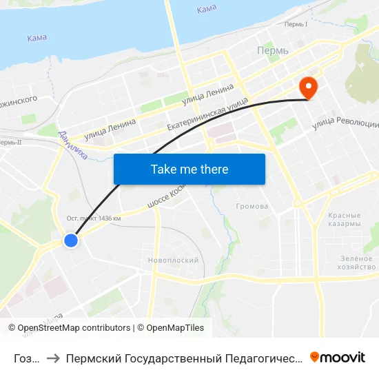 Гознак to Пермский Государственный Педагогический Университет map