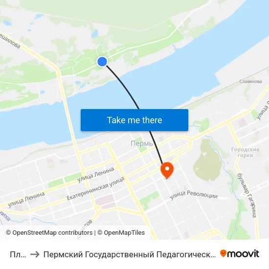 Пляж to Пермский Государственный Педагогический Университет map