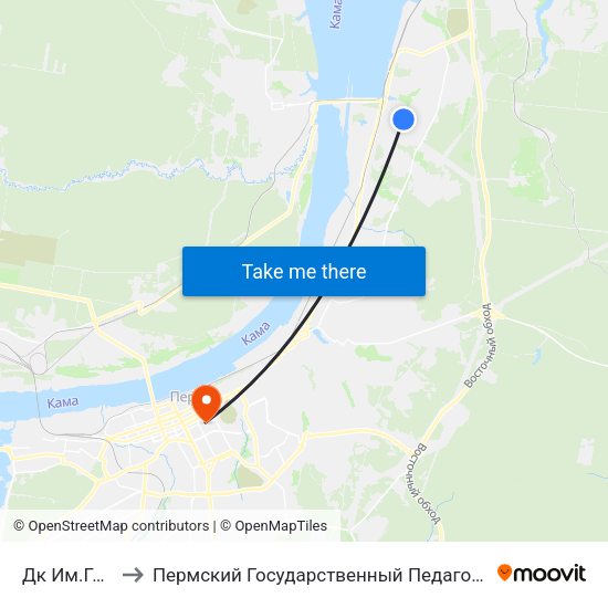 Дк Им.Горького to Пермский Государственный Педагогический Университет map