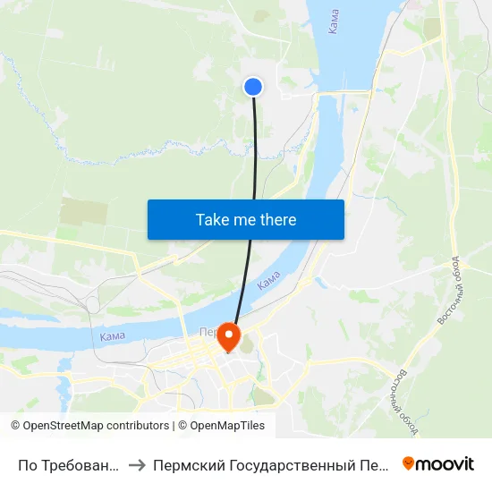 По Требованию (Репина) to Пермский Государственный Педагогический Университет map