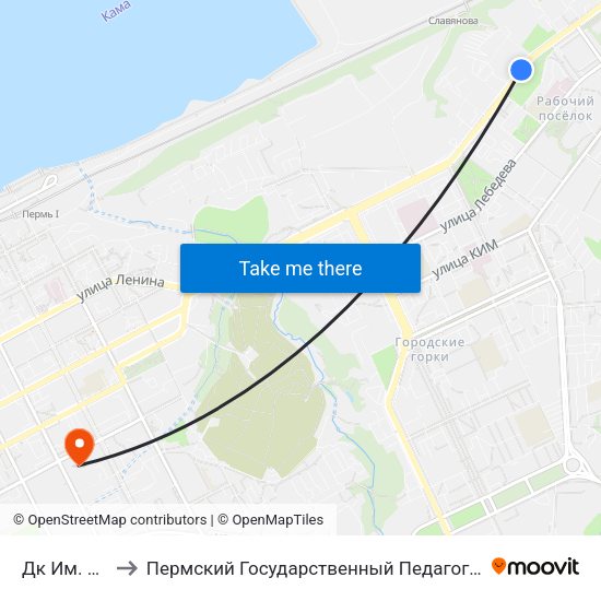 Дк Им. Ленина to Пермский Государственный Педагогический Университет map