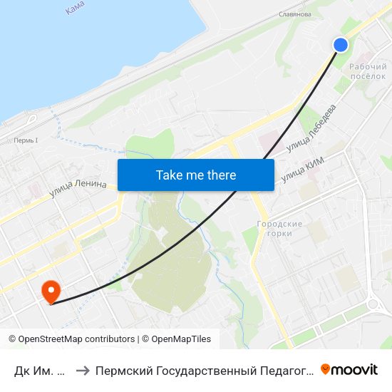 Дк Им. Ленина to Пермский Государственный Педагогический Университет map