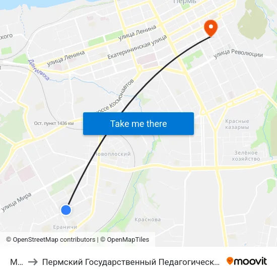 Мжк to Пермский Государственный Педагогический Университет map