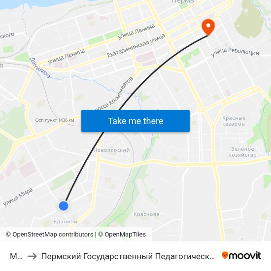 Мжк to Пермский Государственный Педагогический Университет map