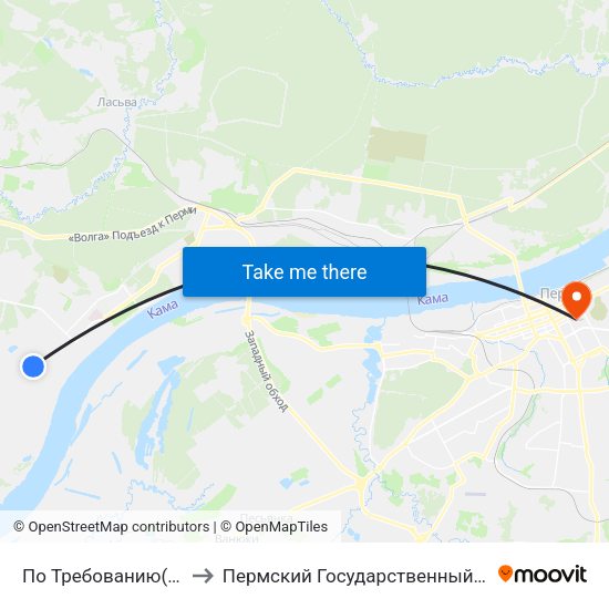 По Требованию(Улгальперина М55 to Пермский Государственный Педагогический Университет map