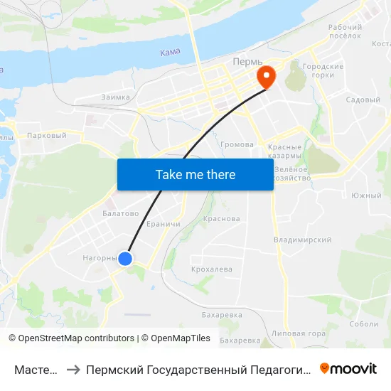 Мастерские to Пермский Государственный Педагогический Университет map