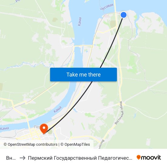 Внииб to Пермский Государственный Педагогический Университет map